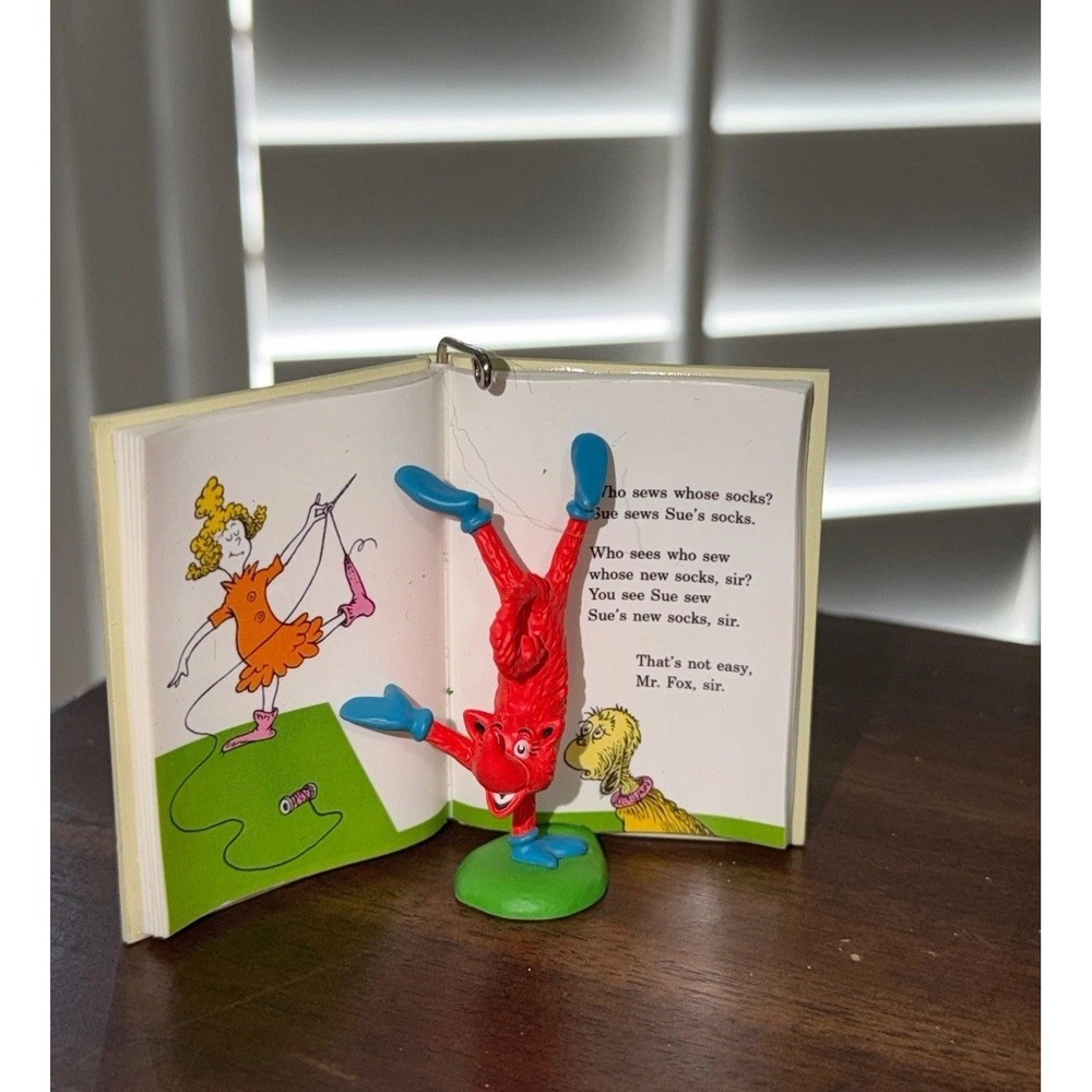 Dr Seuss Fox in Socks Miniature Book Ornament 2023 Hallmark Keepsake
